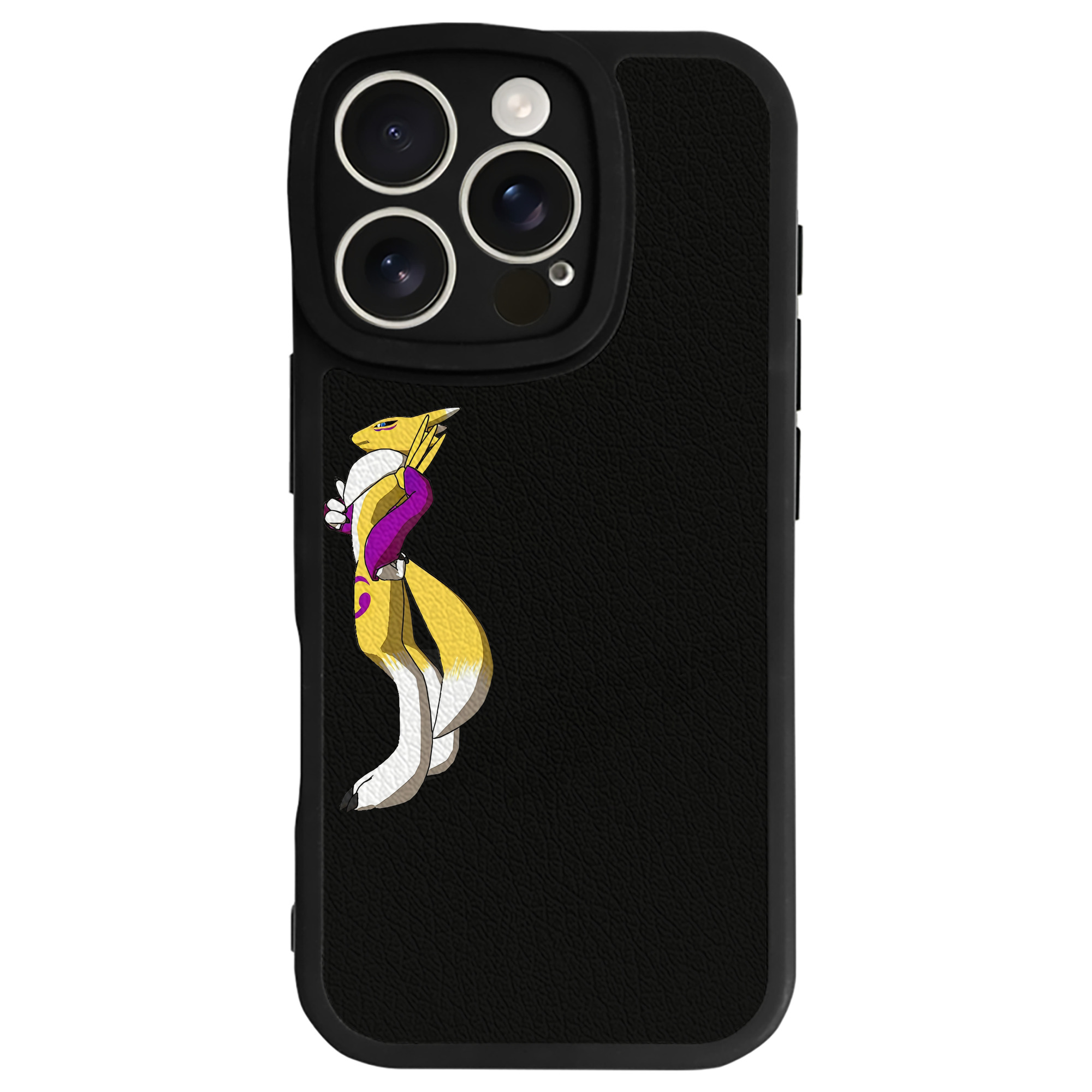 （画像用） Digimon デジタルモンスター/デジモン 【iPhone 16シリーズ対応】シリコンスマホケース（レザー調） 材質：シリコン